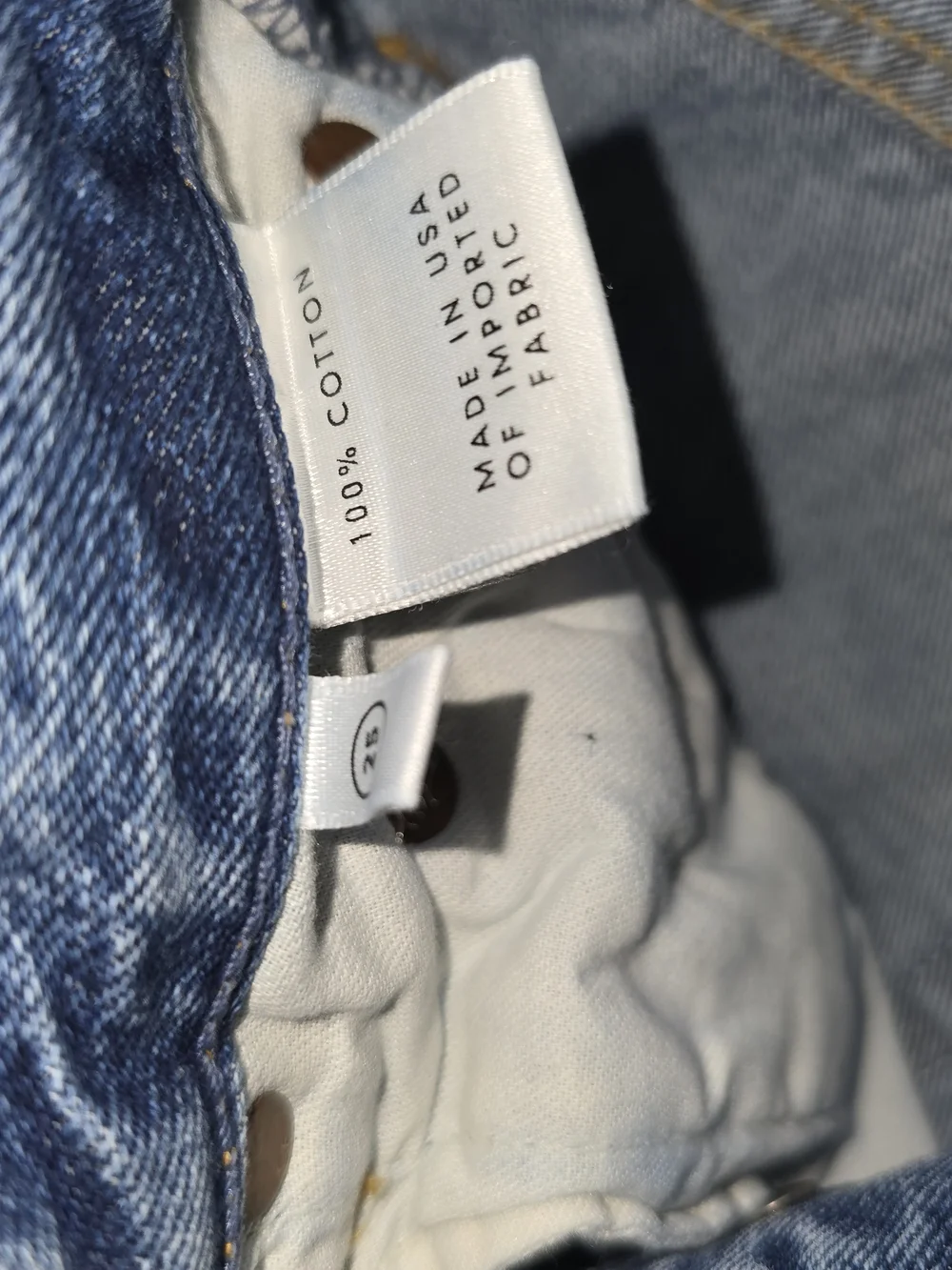 GRLFRND Karolina High Rise Straight Crop Button Fly Jeans Size 25 100% Cotton - Picture 10 of 13